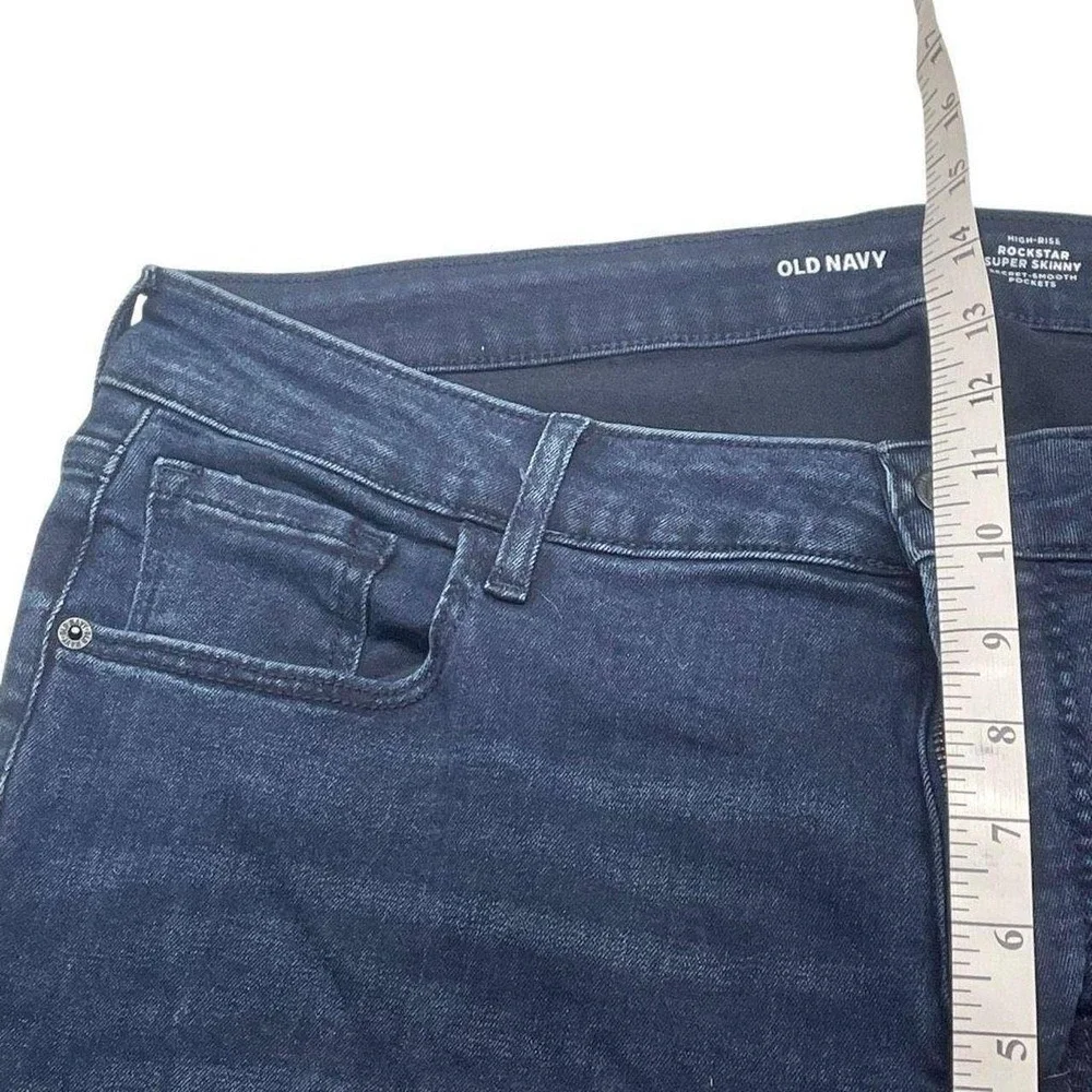 Old Navy Dark Rinse High Rise Rockstar Super Skinny Jeans